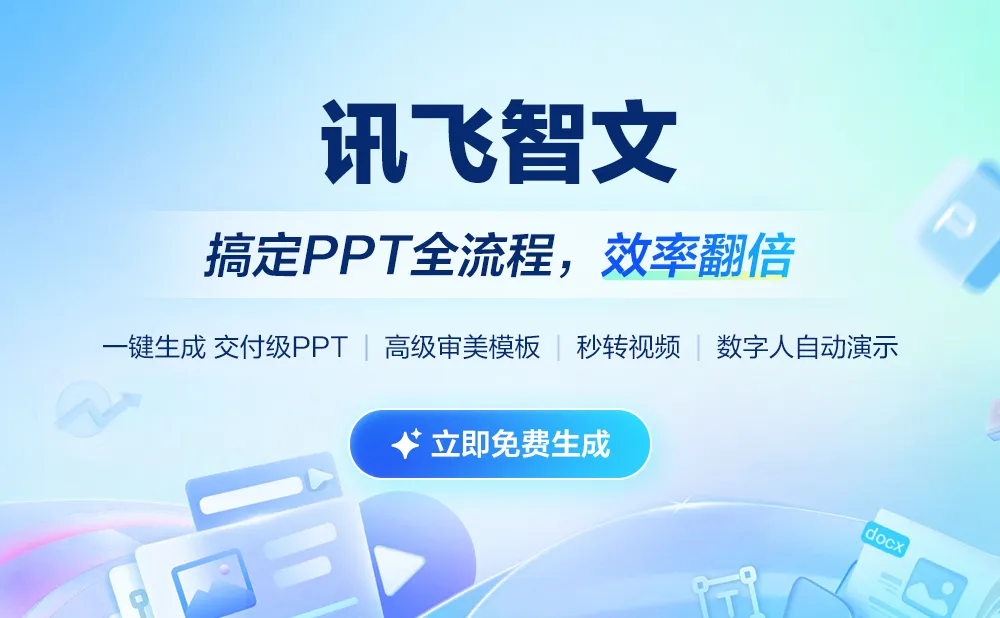 讯飞智文 – 科大讯飞推出的 AI PPT 与文档生成工具